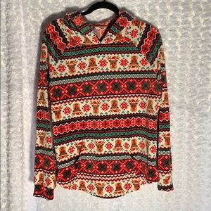 Christmas fleece hoodie pullover